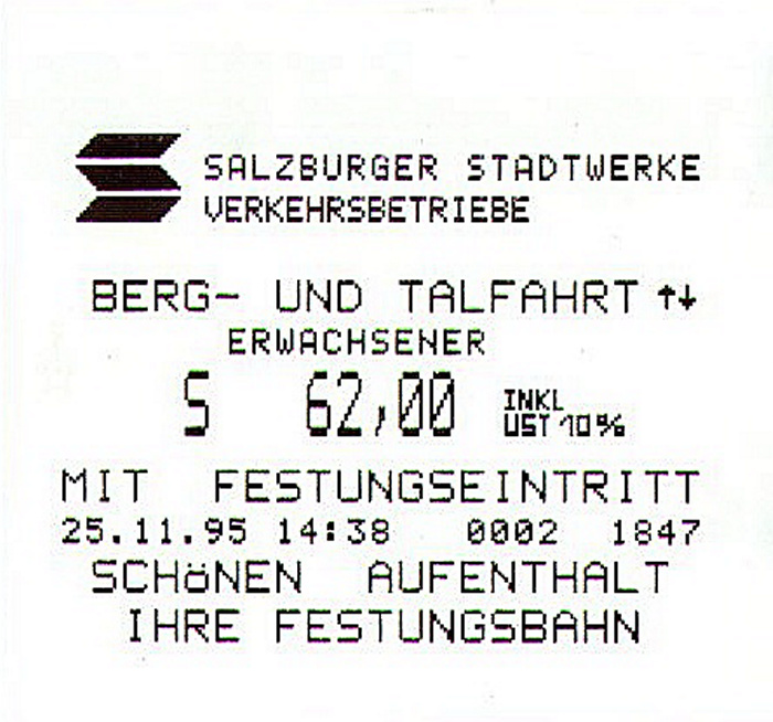 Salzburg Berg- und Talfahrt Festung Hohensalzburg