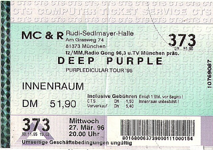 München Rudi-Sedlmayer-Halle: Deep Purple