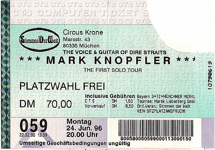 München Circus Krone: Mark Knopfler