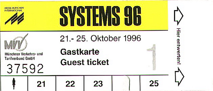 München Messe Theresienhöhe: Systems 96