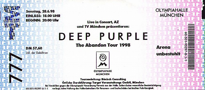 Olympiahalle: Deep Purple München
