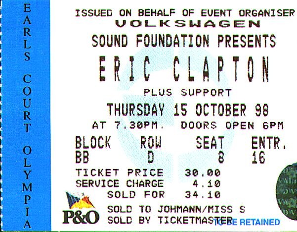 London Earl's Court: Eric Clapton