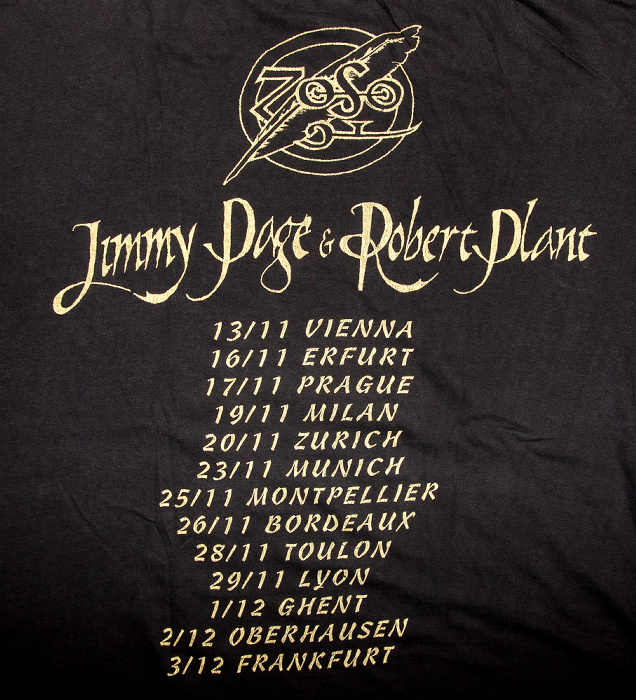 Olympiahalle: Jimmy Page & Robert Plant München Tour-T-Shirt