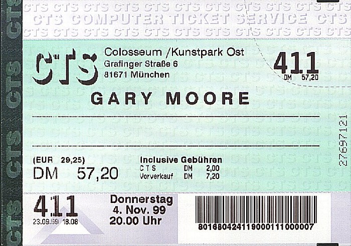 München Colosseum (Kunstpark Ost): Gary Moore Kultfabrik