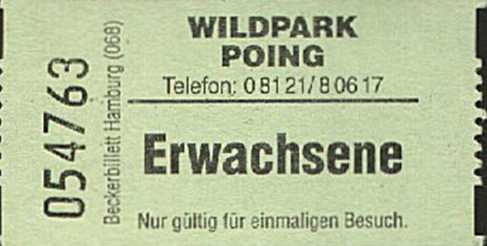 Poing Wildpark (Erwachsener)