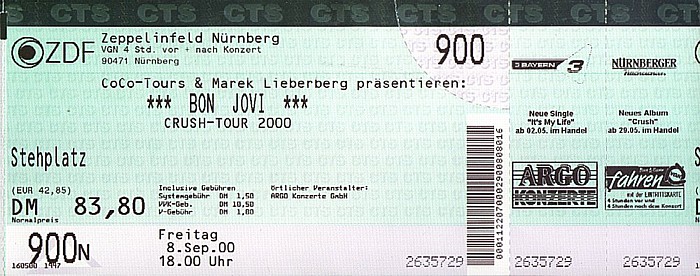 Nürnberg Zeppelinfeld: Bon Jovi