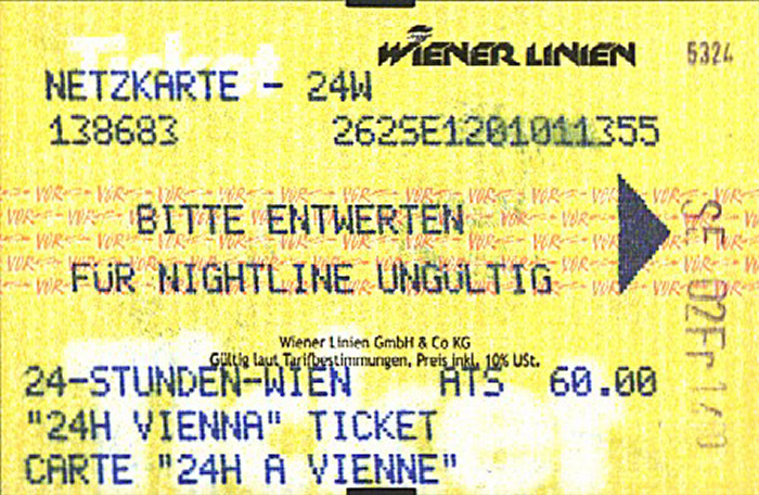 Wien 24-Stunden-Netzkarte Verkehrsverbund Ost-Region