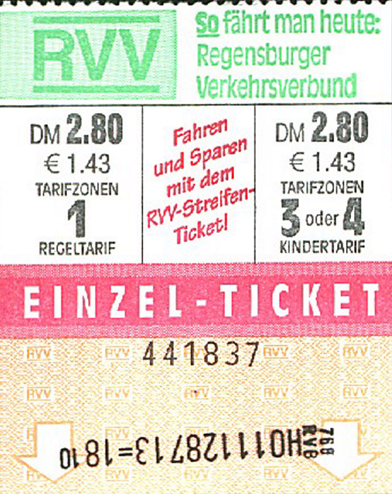 Regensburg Busfahrkarte