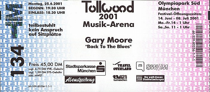 München Tollwood Musik-Zelt: Gary Moore Musik-Arena