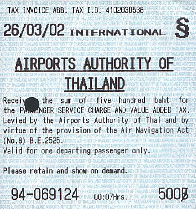 Bangkok Flughafensteuer