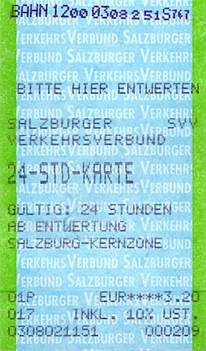 24-Stunden-Karte Salzburger Verkehrsverbund