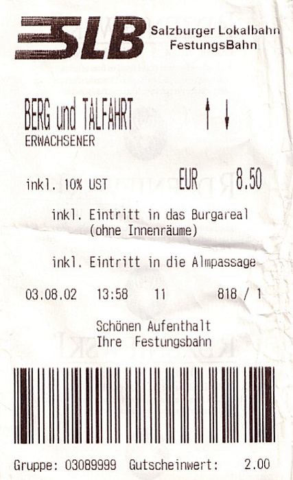 Salzburg Festungsbahn Hohensalzburg