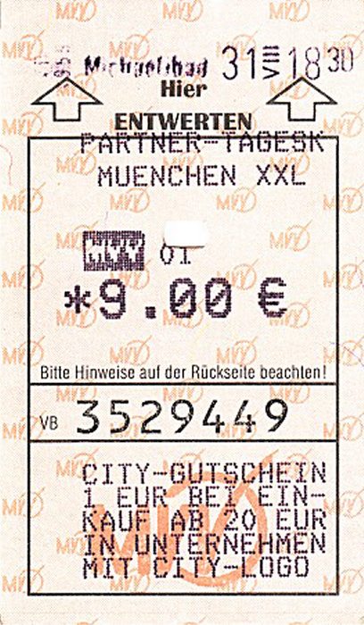 München MVV-Partner-Tageskarte XXL