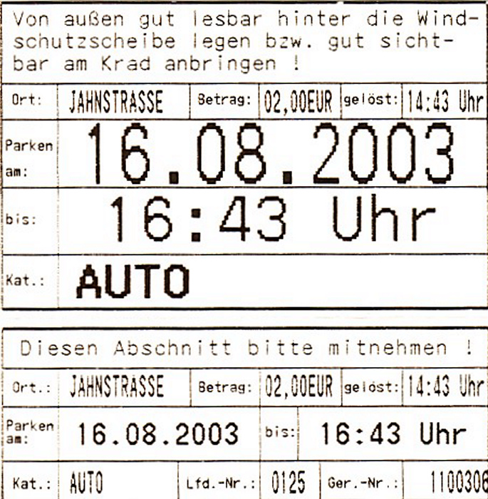 Seiffen Parkerlaubnis