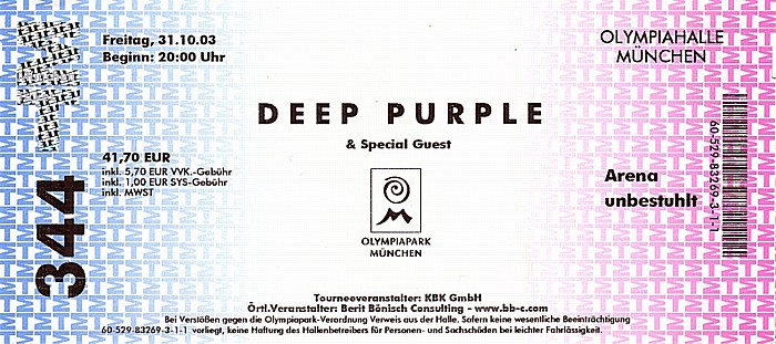 Olympiahalle: Deep Purple München