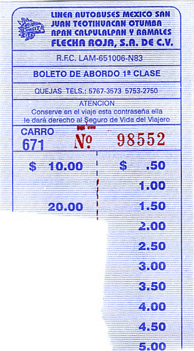 Bus Teotihuacán - Mexiko-Stadt
