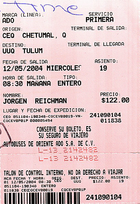 Bus Chetumal - Tulum