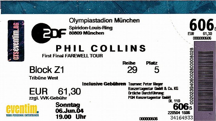 München Olympiastadion: Phil Collins (+ Mike & The Mechanics)