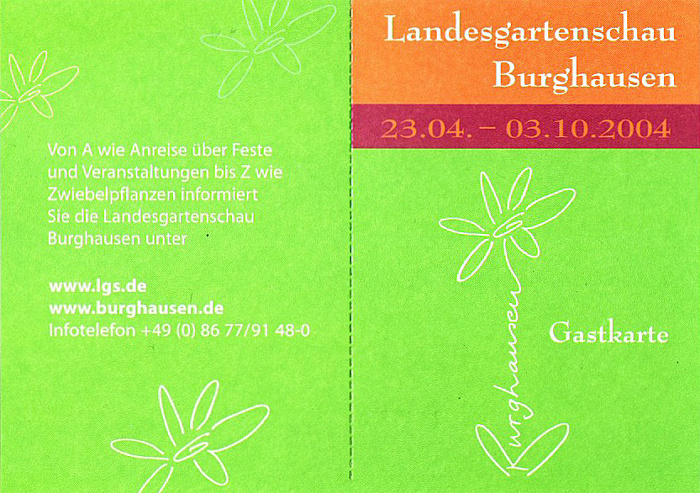 Burghausen Landesgartenschau (Vorderseite)