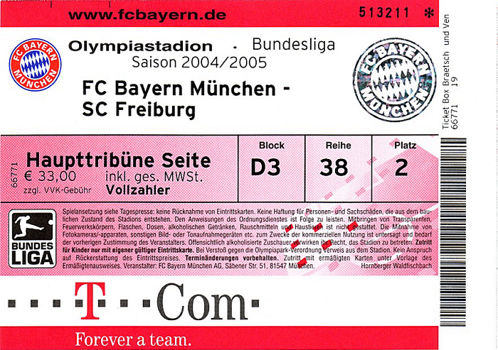 Olympiastadion: Fußball-Bundesligaspiel FC Bayern München - SC Freiburg