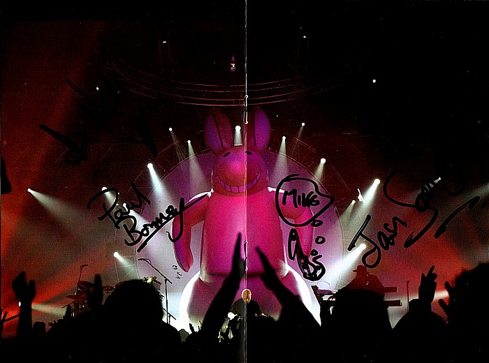 Tonhalle: The Australian Pink Floyd Show München Autogramme von Mitgliedern der Australian Pink Floyd Show: Steve Mac, Paul Monney, Michael Kidson, Jason Sawford