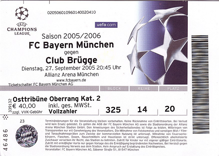 Allianz Arena: Champions League-Spiel FC Bayern München - Club Brügge