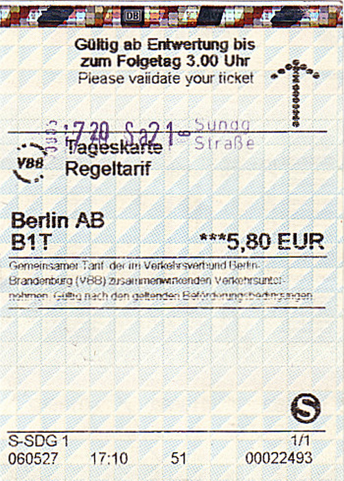Berlin VBB-Tageskarte