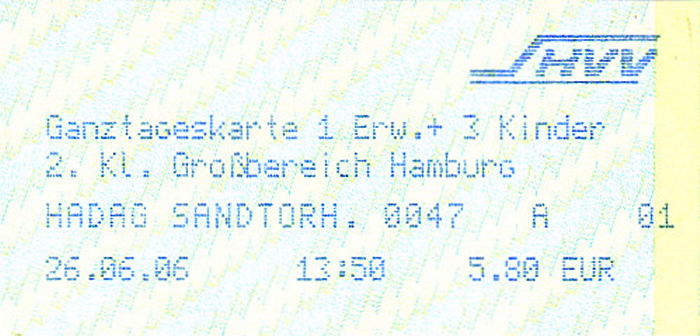 Hamburg HVV-Ganztageskarte