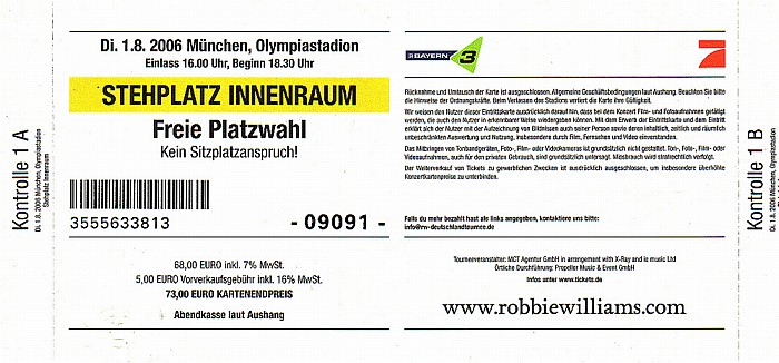 Olympiastadion: Robbie Williams München