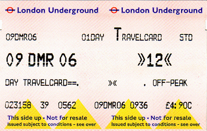 London 1 Day-Travelcard Zone 1-2