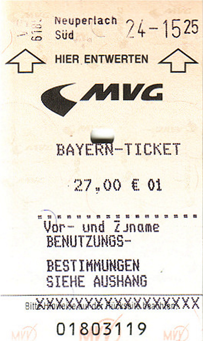 Bayern-Ticket: München - Ingolstadt / Ingolstadt - München