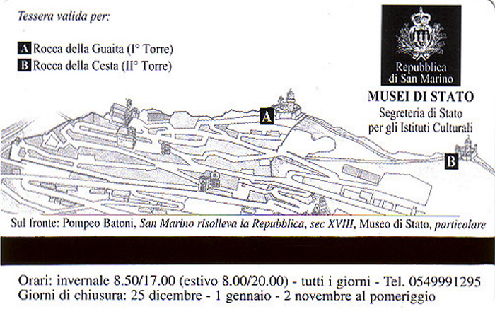 San Marino Festung La Guaita (Rückseite)