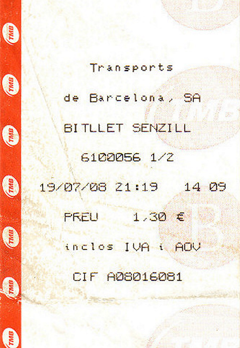 Barcelona Busticket