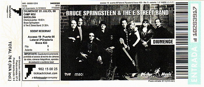 Barcelona Camp Nou: Bruce Springsteen & The E Street Band
