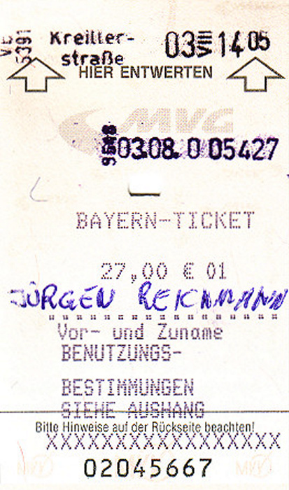 Bayernticket: Zug München - Tutzing - Benediktbeuern / Benediktbeuern - Tutzing - München