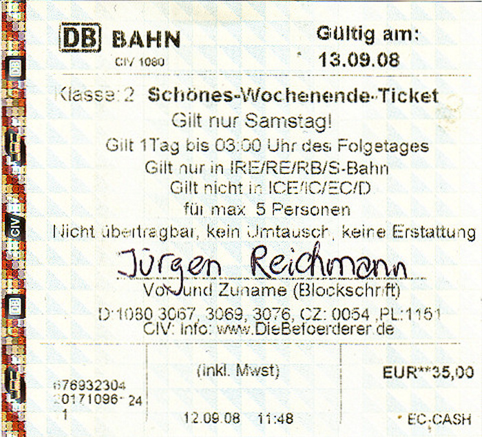 Schönes-Wochenende-Ticket: St.-Veit-Straße - Flughafen München, Flughafen Köln/Bonn - Köln, Köln - Haan