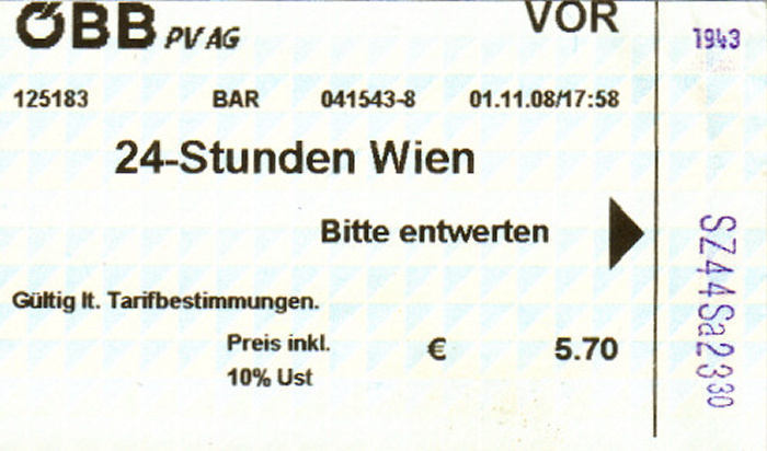 Wien 24-Stunden-Ticket