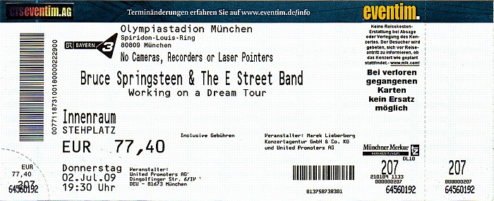 München Olympiastadion: Bruce Springsteen & The E Street Band