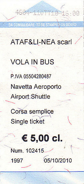 Florenz Bus Bahnhof Santa Maria Novella - Flughafen