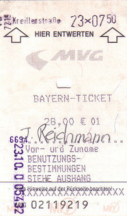 Bayern-Ticket: Zug München - Tutzing - Kochel, Bus Schlehdorf - Großweil, Bus Großweil - Murnau, Zug Murnau - München