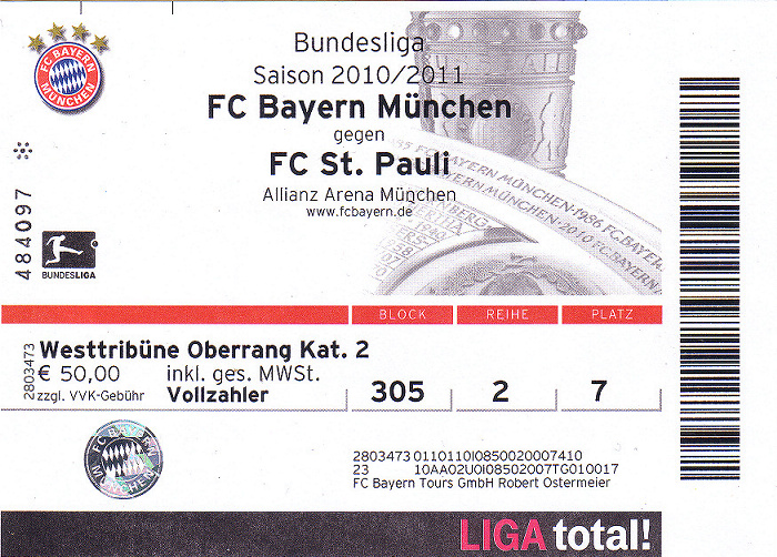 Allianz Arena: Bundesligaspiel FC Bayern München - FC St. Pauli
