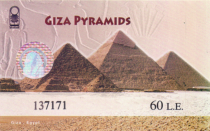 Gizeh-Plateau mit Mykerinos-Pyramide, Chephren-Pyramide, Cheops-Pyramide und Sphinx
