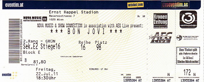 Wien Ernst-Happel-Stadion: Bon Jovi