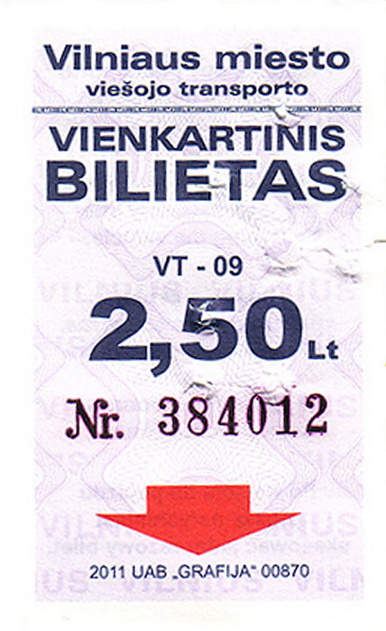 Vilnius Busfahrkarte