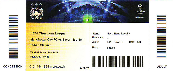 City of Manchester Stadium: Champions League-Spiel Manchester City - FC Bayern München