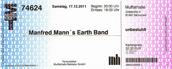 München Muffathalle: Manfred Mann's Earth Band