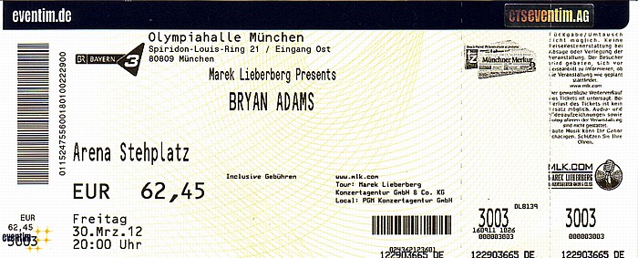 Olympiahalle: Bryan Adams München