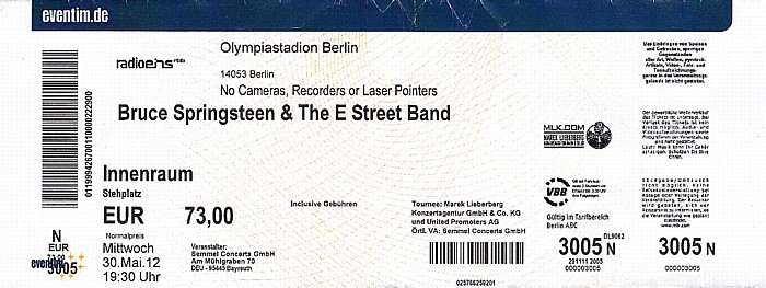 Berlin Olympiastadion: Bruce Springsteen & The E Street Band