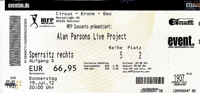 München Circus Krone: Alan Parsons Live Project