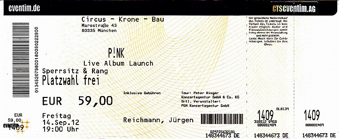 München Circus Krone: P!nk